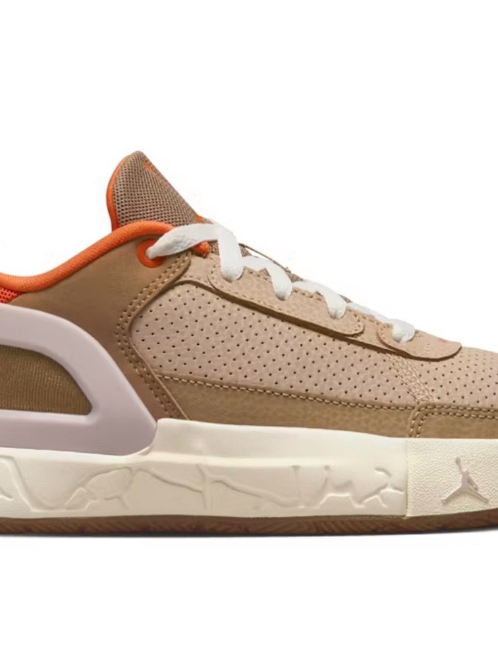 NWB Jordan Low-Top Sneaker in Beige with Orange Accents